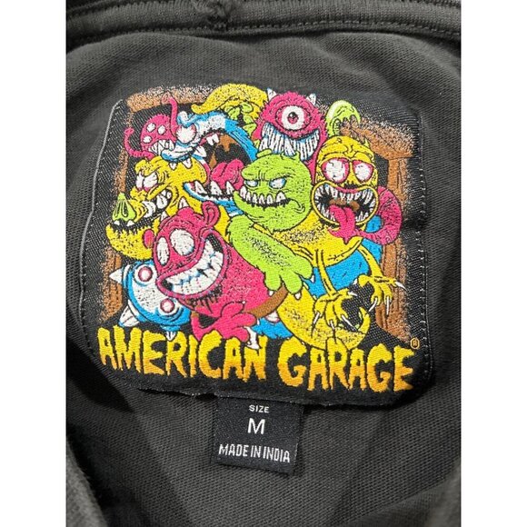 American Garage Black T-shirt Cotton Boxy Fit Print Tee - Unexplored Astronaut - Picture 7 of 8